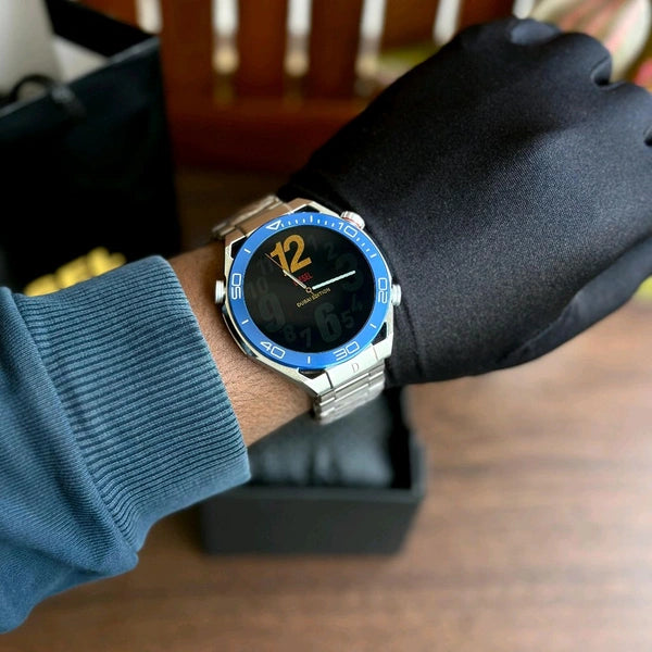 Round Smartwatch With Dual Strap & Premium Hard Box – Bluetooth Calling, Notifications & Fitness Tracking