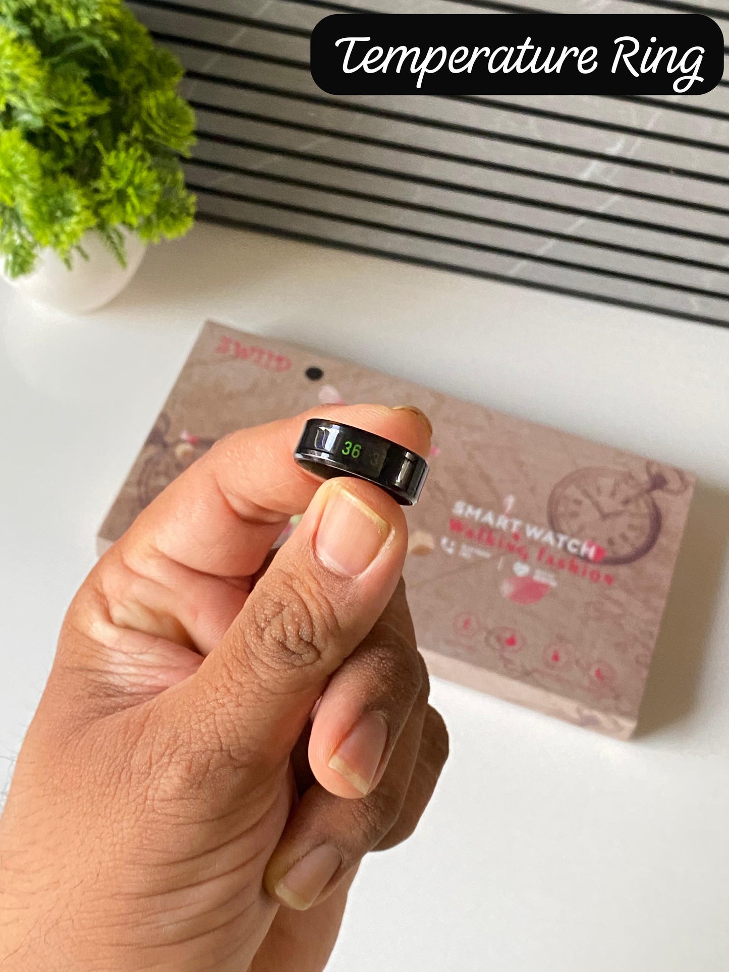 Zw11 D Dimond studded smartwatch with smart ring