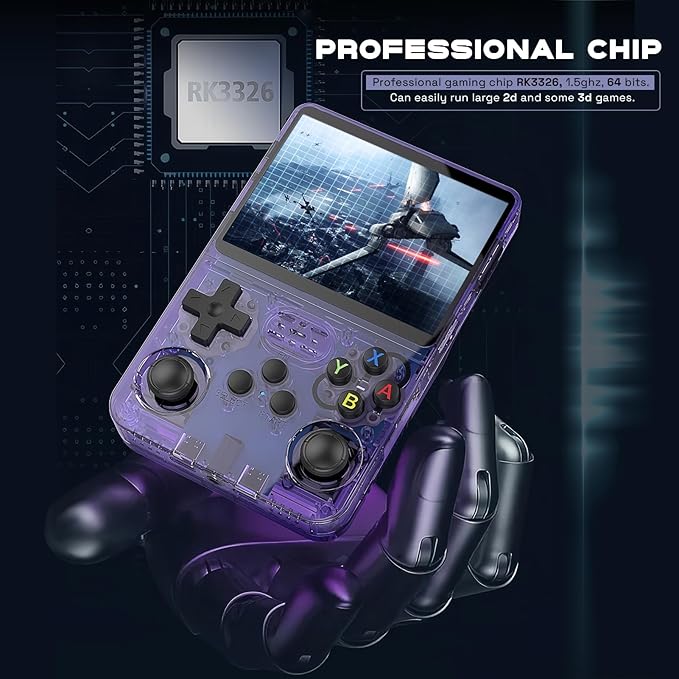 R36s Retro Gaming Console – 15000+ Classic Games | Handheld 3.5" HD Screen | Portable Arcade