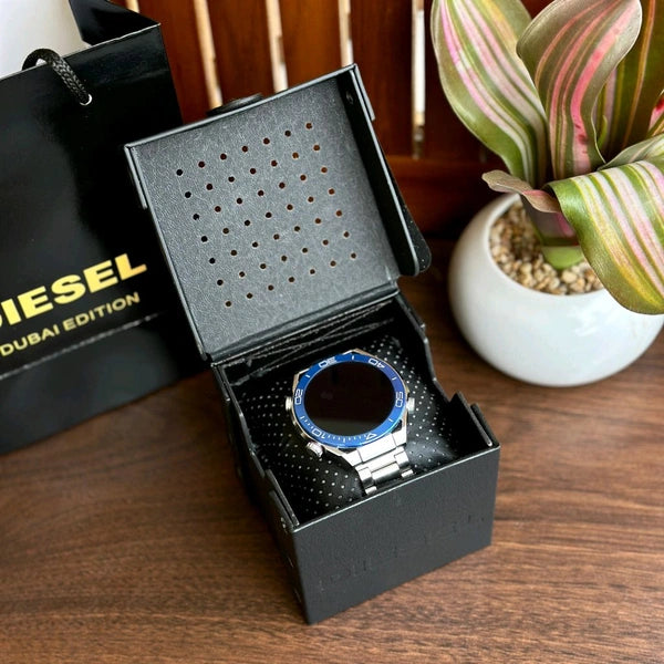 Round Smartwatch With Dual Strap & Premium Hard Box – Bluetooth Calling, Notifications & Fitness Tracking