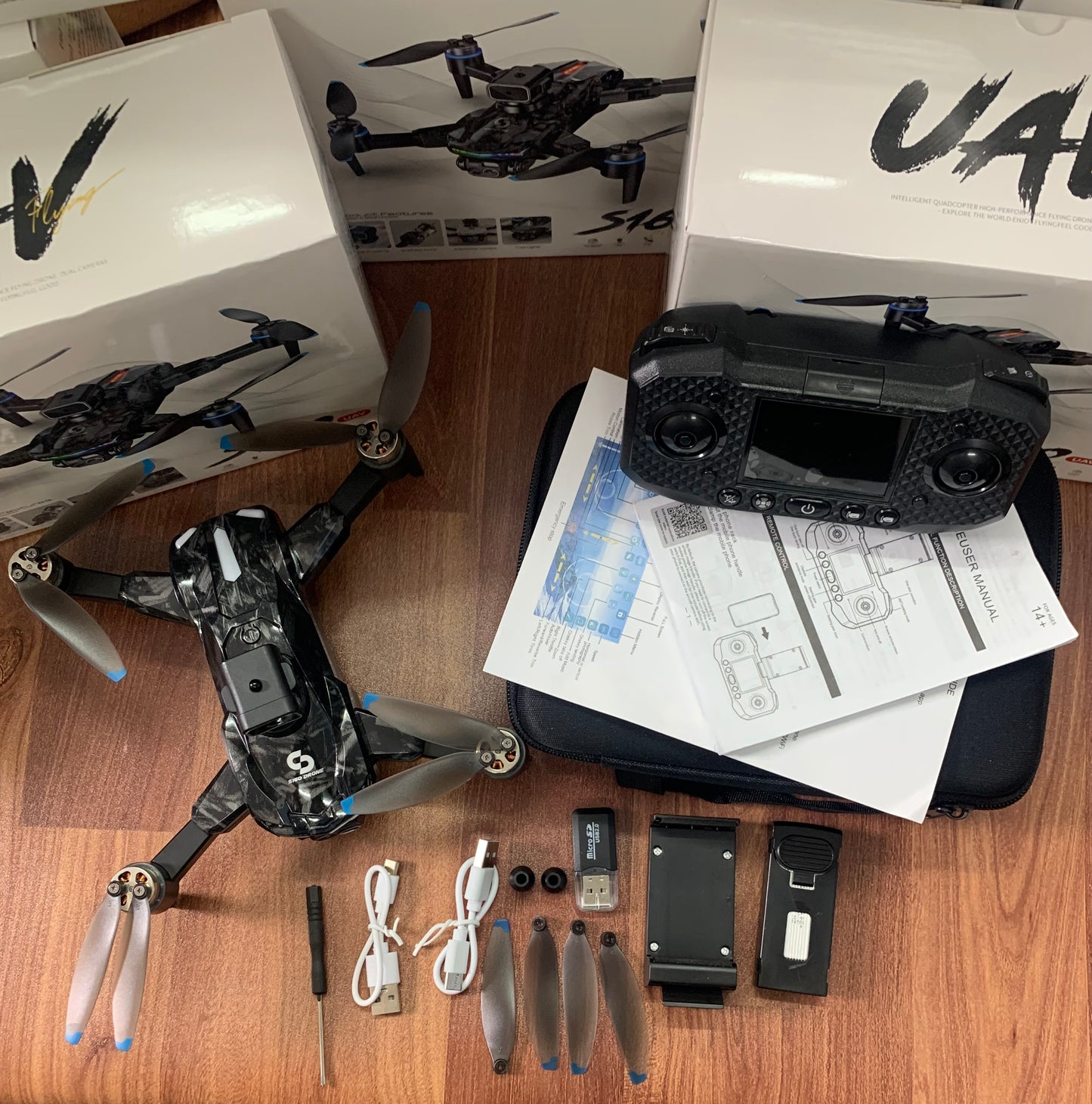 S160 UAV Display Remote Drone With Dual Battery
