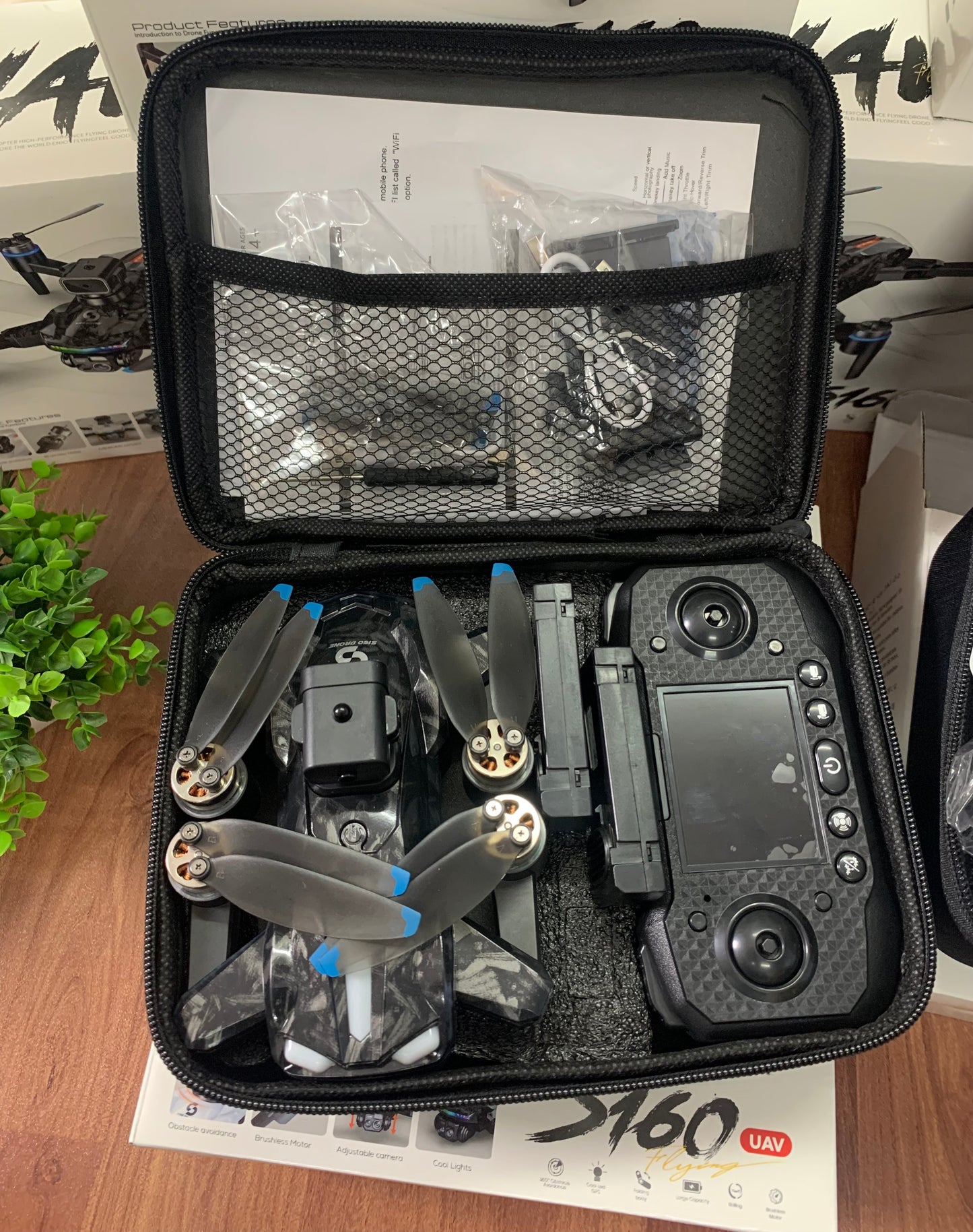 S160 UAV Display Remote Drone With Dual Battery