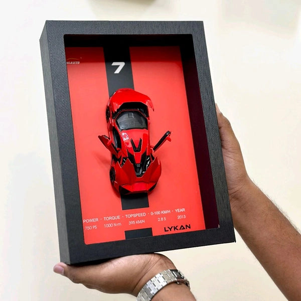 Premium Framed Car Model – 3D Wall Decor for Auto Enthusiasts, Unique Models