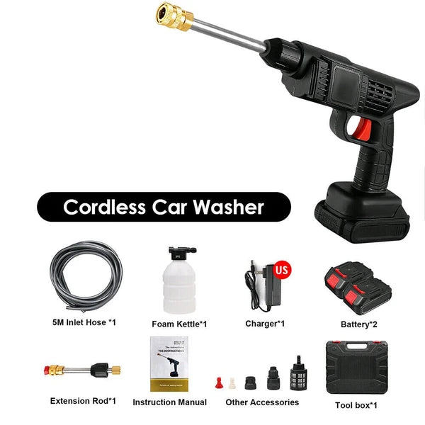 Powerful Pressure Washer With 48v Rechargeable Battery, Cordless High Pressure Washer Gun | Multi Cleaning Works Like Car & Bike Washing, Gardening & Home Cleaning Works