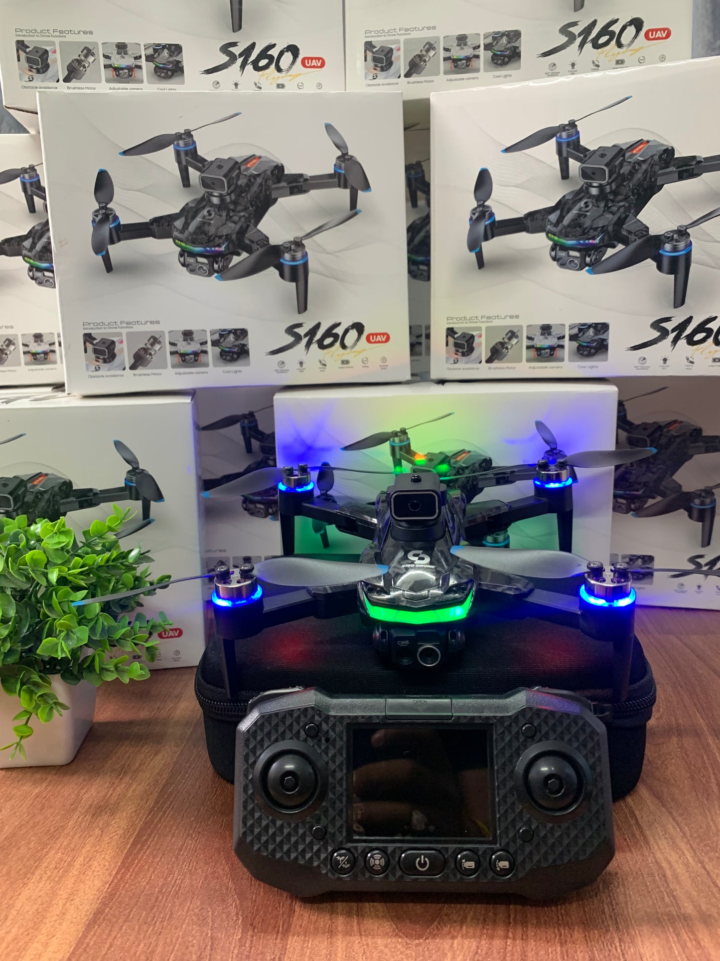 S160 UAV Display Remote Drone With Dual Battery