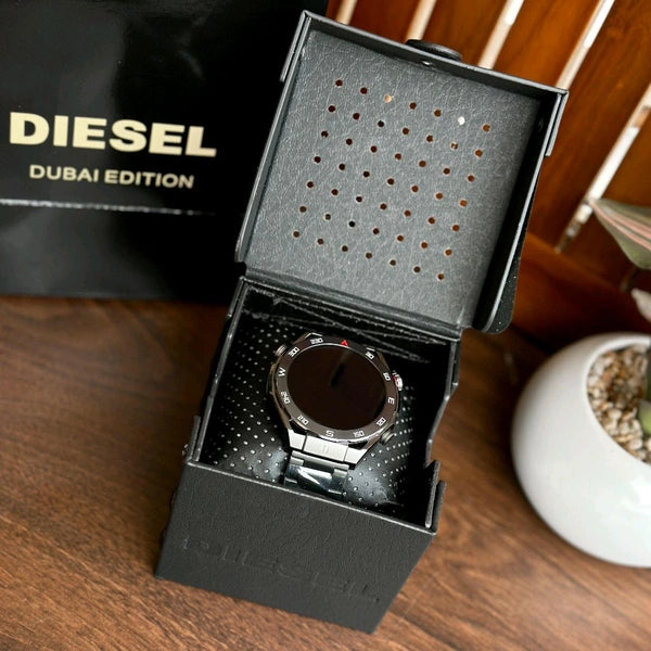 Round Smartwatch With Dual Strap & Premium Hard Box – Bluetooth Calling, Notifications & Fitness Tracking