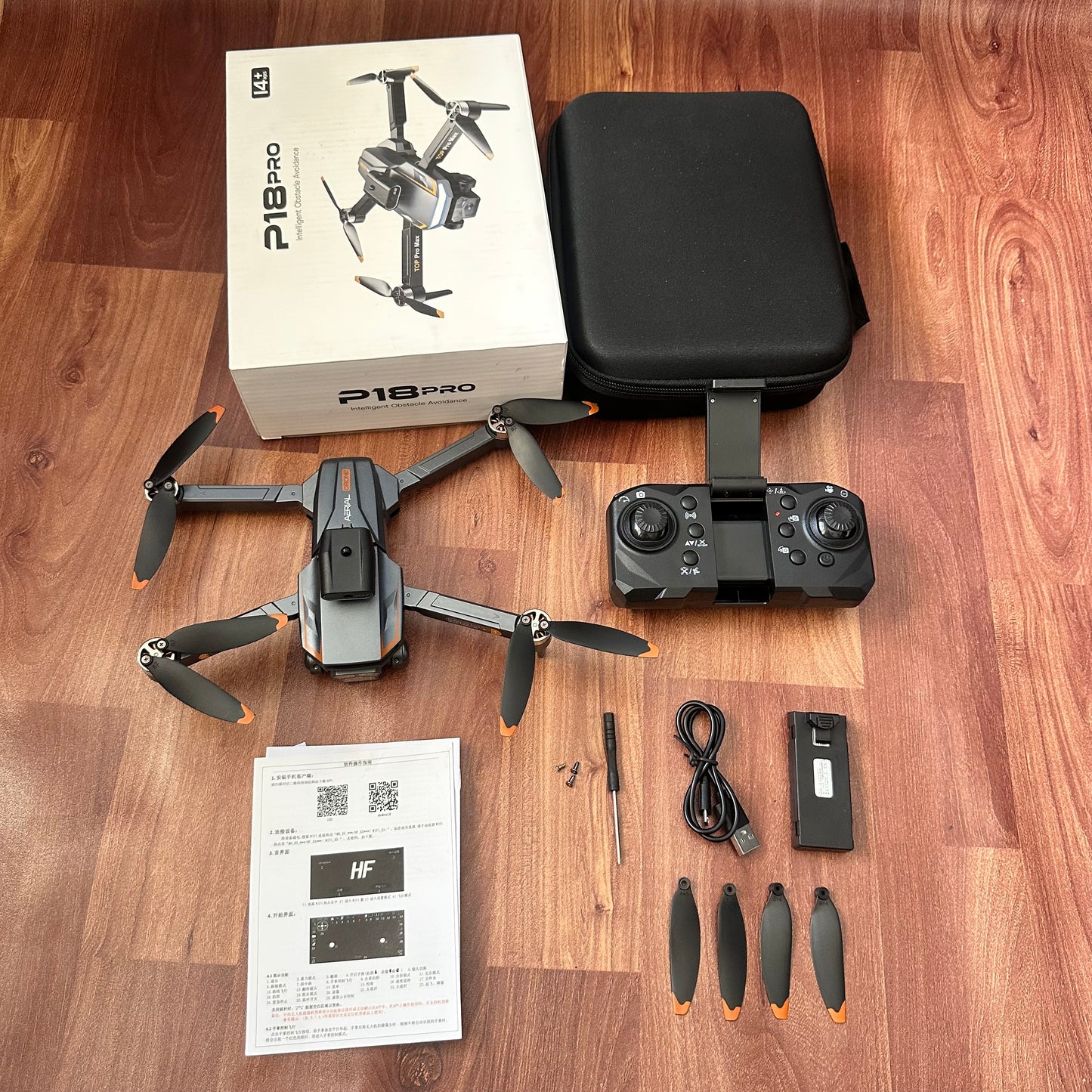 P18 Pro Brushless Motor Drone with Gimbal Camera & Extra Battery