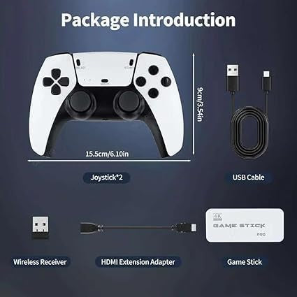 4K Game Stick Pro โ Thousands of Games | Dual Wireless Controllers | Plug & Play Console