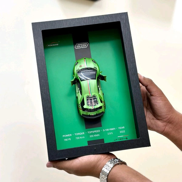 Premium Framed Car Model – 3D Wall Decor for Auto Enthusiasts, Unique Models