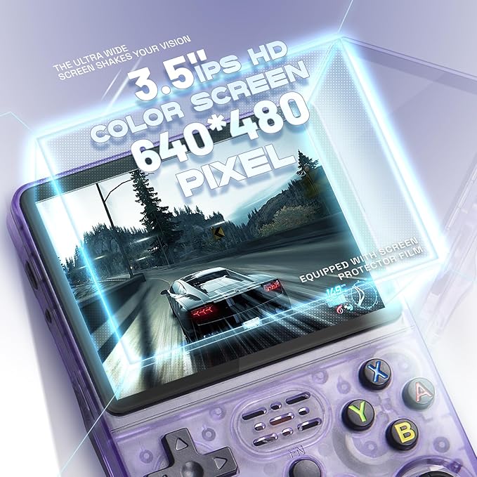 R36s Retro Gaming Console – 15000+ Classic Games | Handheld 3.5" HD Screen | Portable Arcade
