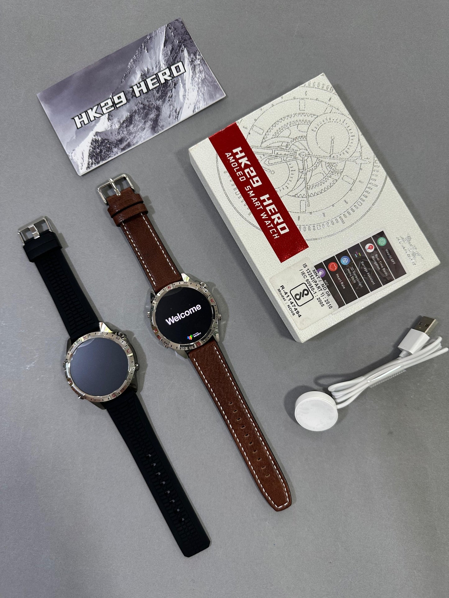 Hk29 Hero Amoled Display Round Dial