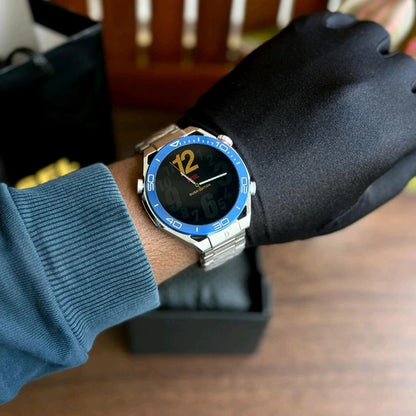 Round Smartwatch With Dual Strap & Premium Hard Box – Bluetooth Calling, Notifications & Fitness Tracking