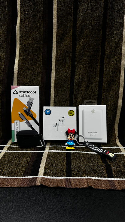 5 in 1 Bumper Combo Offer (Air Pro2 Anc + Magsafe Powerbank + 4 in 1 cable + Silicone Case + Keychain Cartoon)