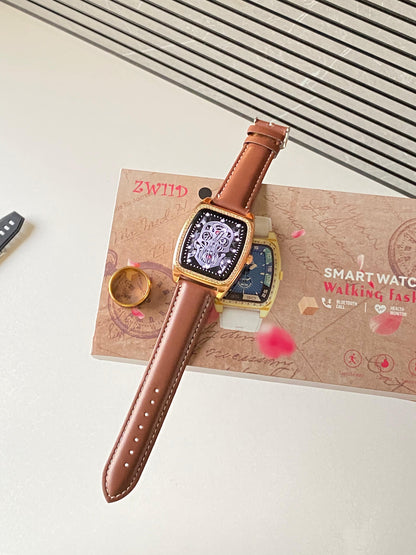 Zw11 D Dimond studded smartwatch with smart ring