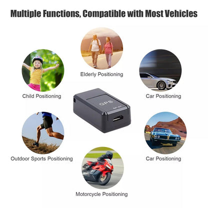 Mini GPS Tracker With Sound Recording, Real Time Tracking, Wireless Portable Device, Easy Installation For Car, Bike, Kids, Elderly & Pets Safety