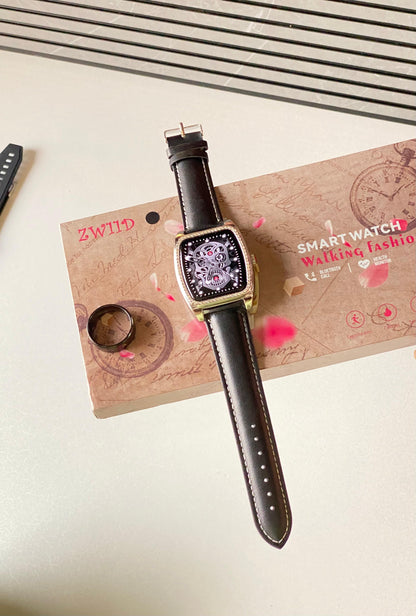 Zw11 D Dimond studded smartwatch with smart ring