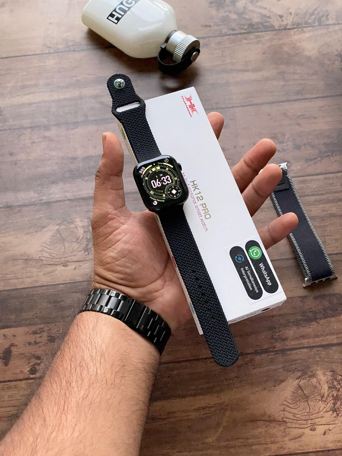 HK12 Pro Smart Watch | WhatsApp Message Reply | 2.02" AMOLED | Bluetooth Calling | Al
Support