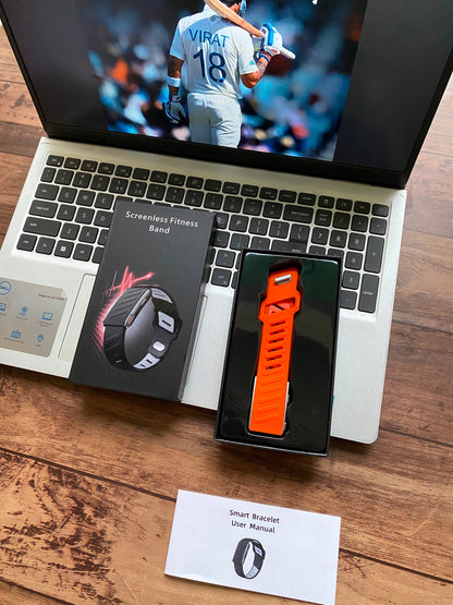 Screenless Smart Fitness Band with Heart Rate Monitor & Dual Straps