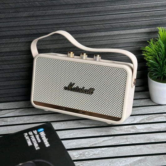 New Stockwell 3 Wireless Bluetooth Speaker | Dolby Sound | USB Playback | Carbon Texture Body | Type-C Charging | Portable Handle | Long Battery Backup