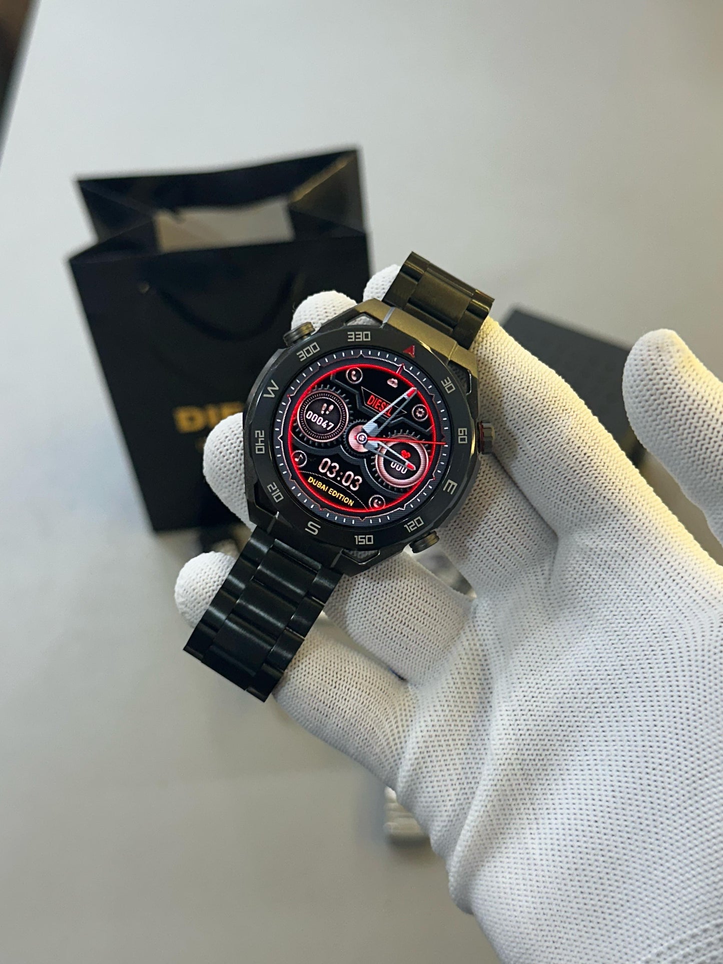 Round Smartwatch With Dual Strap & Premium Hard Box – Bluetooth Calling, Notifications & Fitness Tracking