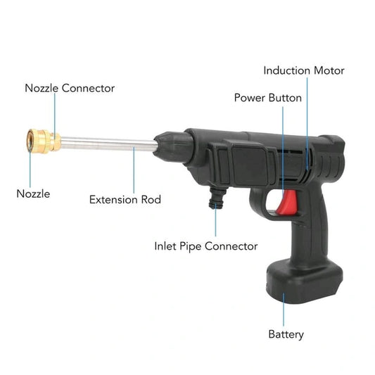 Powerful Pressure Washer With 48v Rechargeable Battery, Cordless High Pressure Washer Gun | Multi Cleaning Works Like Car & Bike Washing, Gardening & Home Cleaning Works