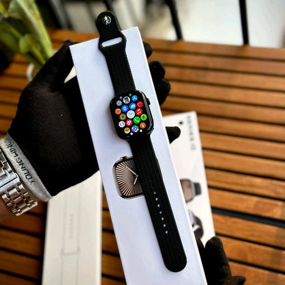 Series 10 Smartwatch – Edge To Edge Display, Bluetooth Calls, Weather & Music Control, Sports Modes, Wireless Charging, Silicone Band - Perfect Gifting