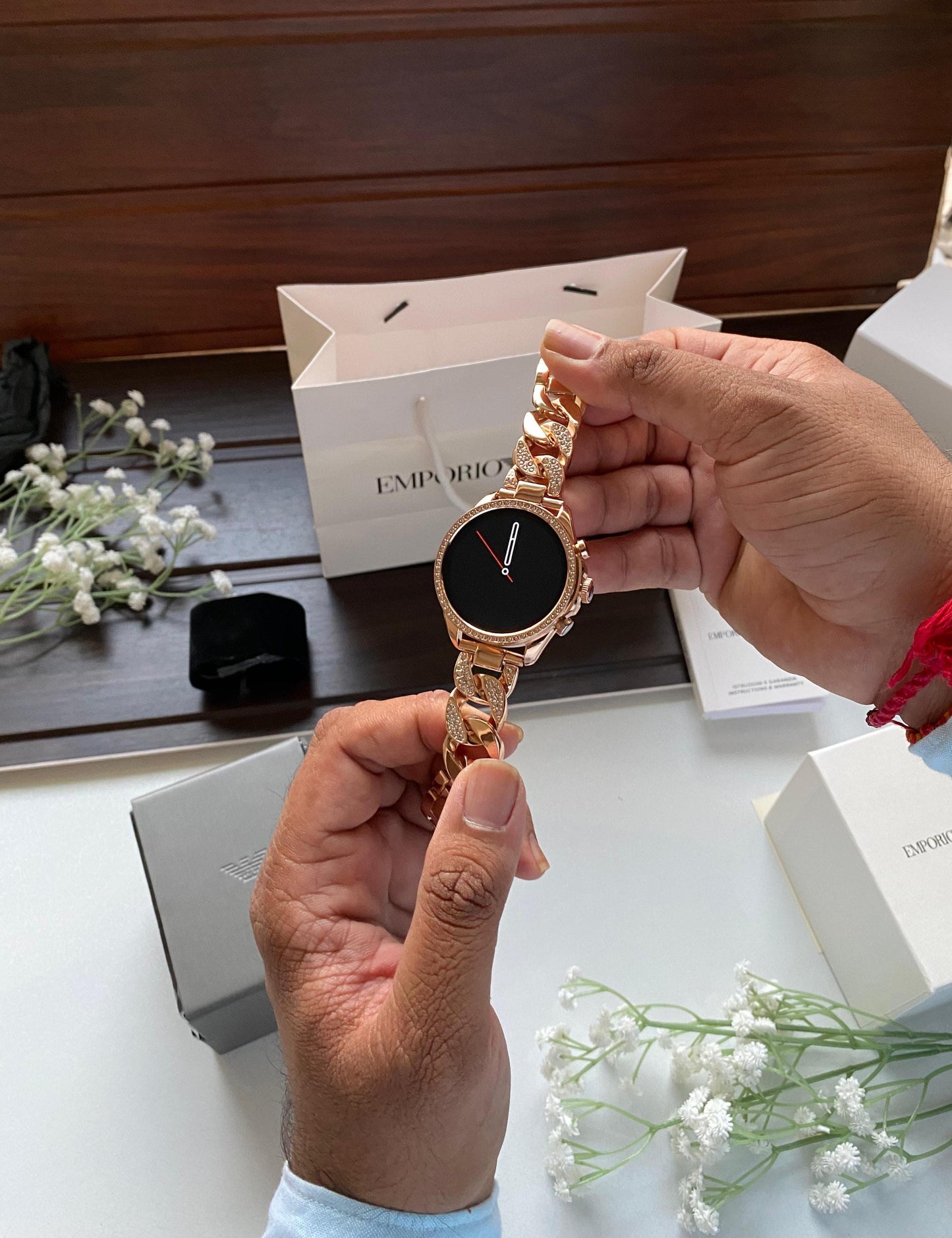 First Time In Ever New Special Edition Smartwatch With Diamond Belt, Original Box Packing