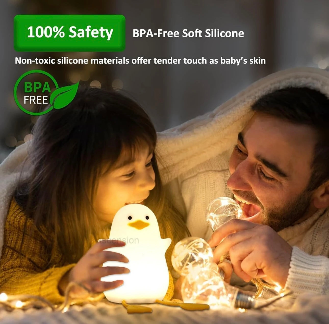 Silicone Duck Night Lamp Touch-Control LED
Light | Color-Changing Safe for Kid Night Lamp
