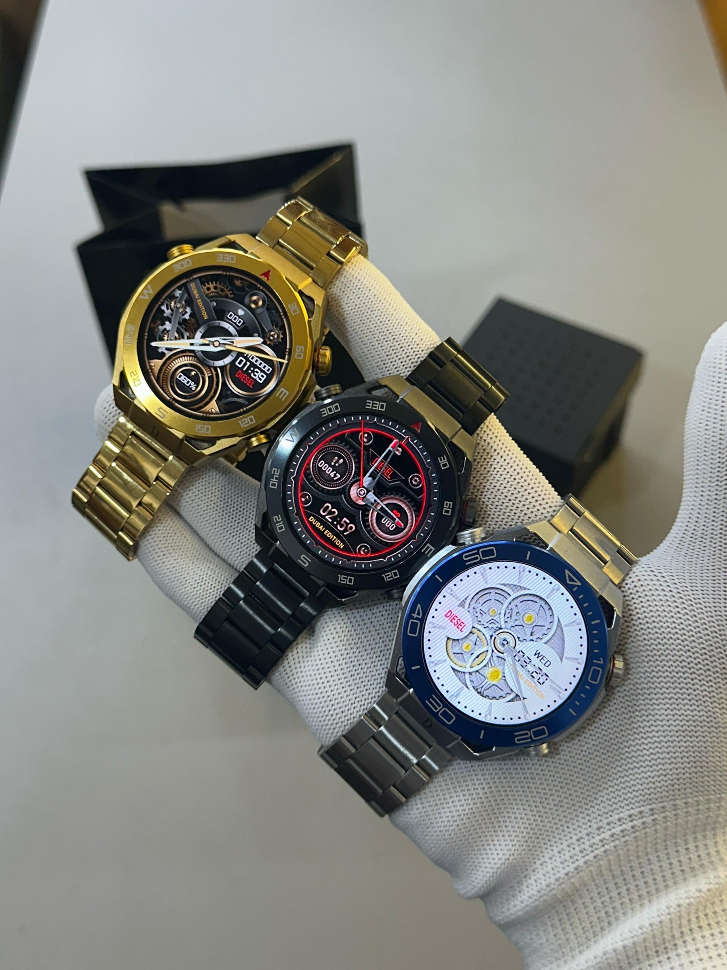 Round Smartwatch With Dual Strap & Premium Hard Box – Bluetooth Calling, Notifications & Fitness Tracking
