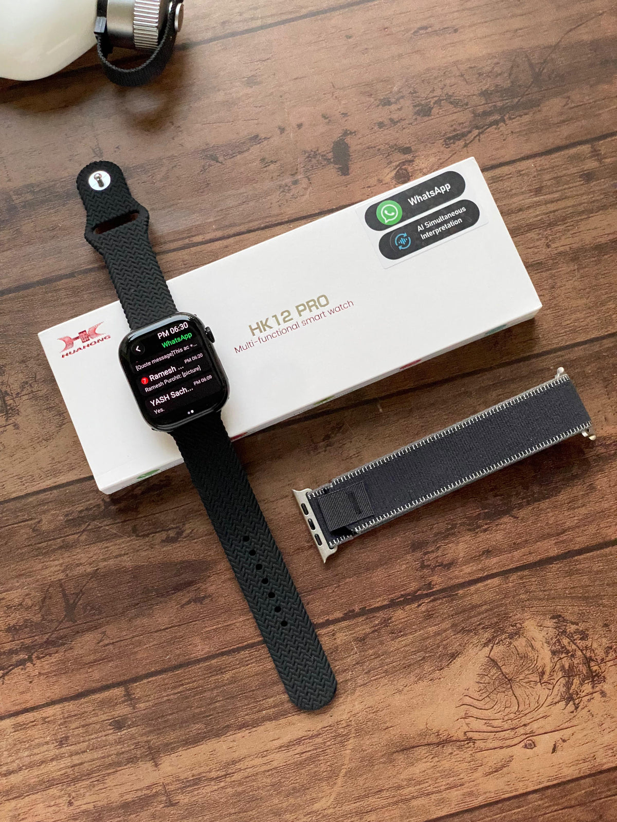 HK12 Pro Smart Watch | WhatsApp Message Reply | 2.02" AMOLED | Bluetooth Calling | Al
Support