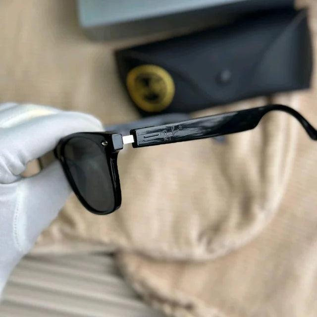 Bluetooth Smart Sunglasses – Matte Finish, Touch Control, 8H Battery, Original Box (First Time in India!)