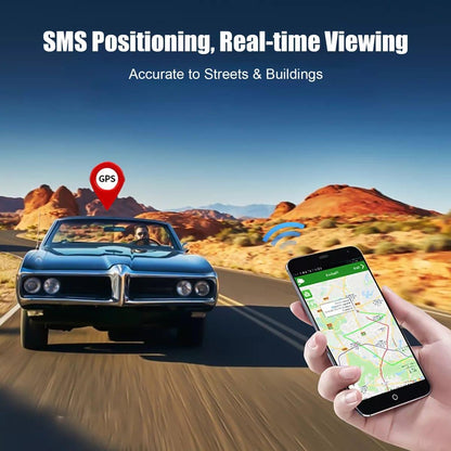 Mini GPS Tracker With Sound Recording, Real Time Tracking, Wireless Portable Device, Easy Installation For Car, Bike, Kids, Elderly & Pets Safety