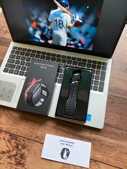 Screenless Smart Fitness Band with Heart Rate Monitor & Dual Straps