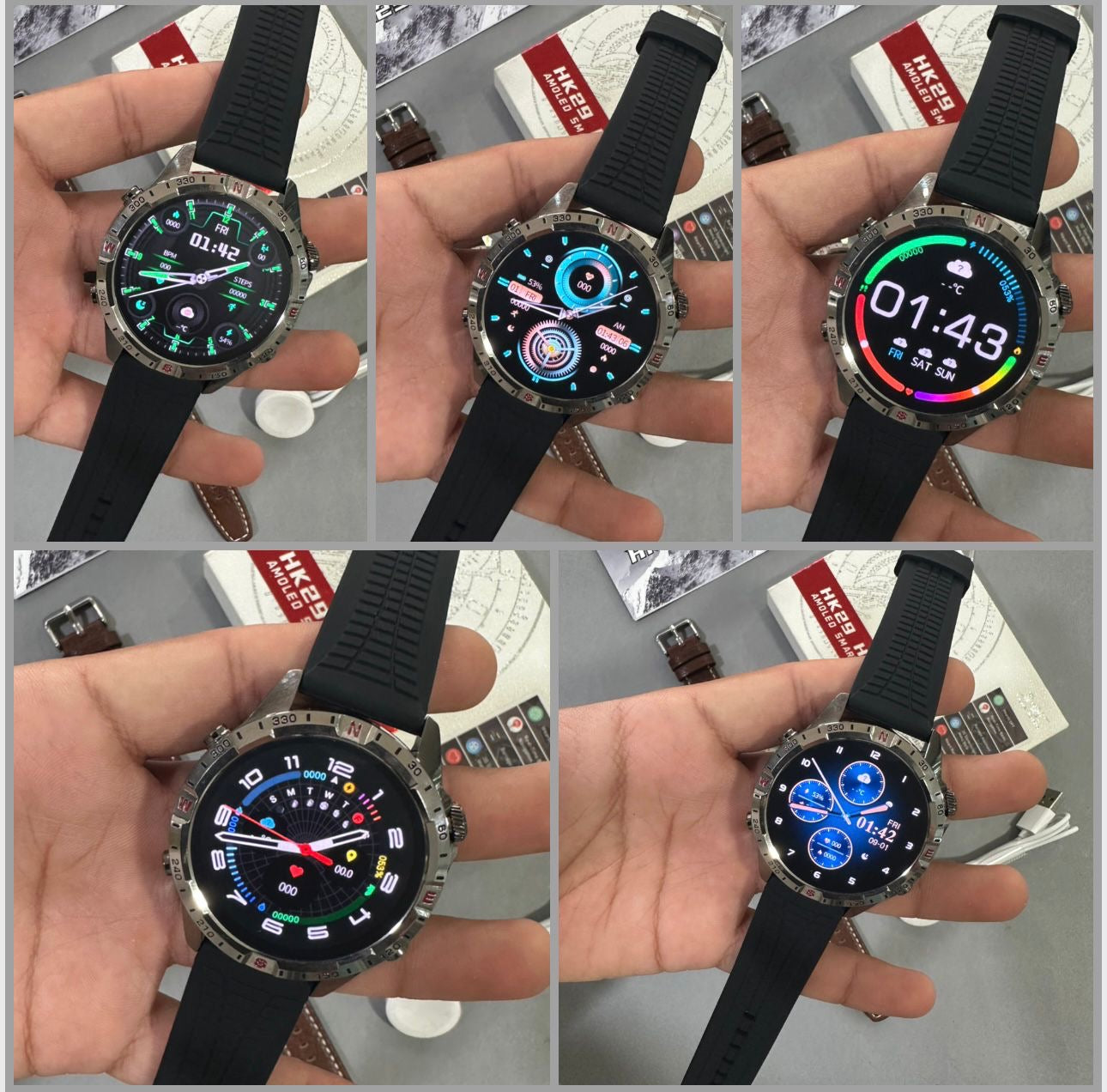 Hk29 Hero Amoled Display Round Dial