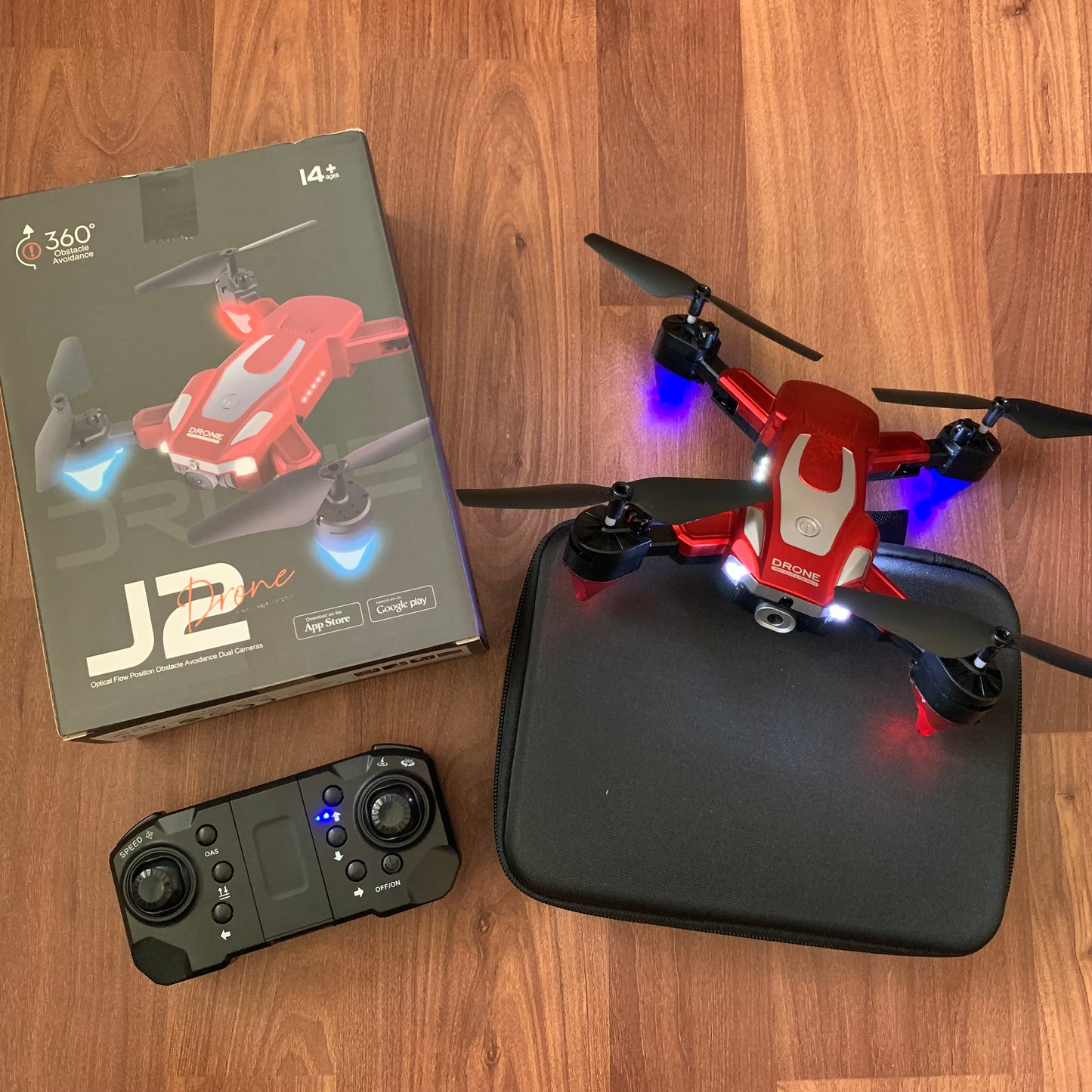 J2 drone dual camera dual battery