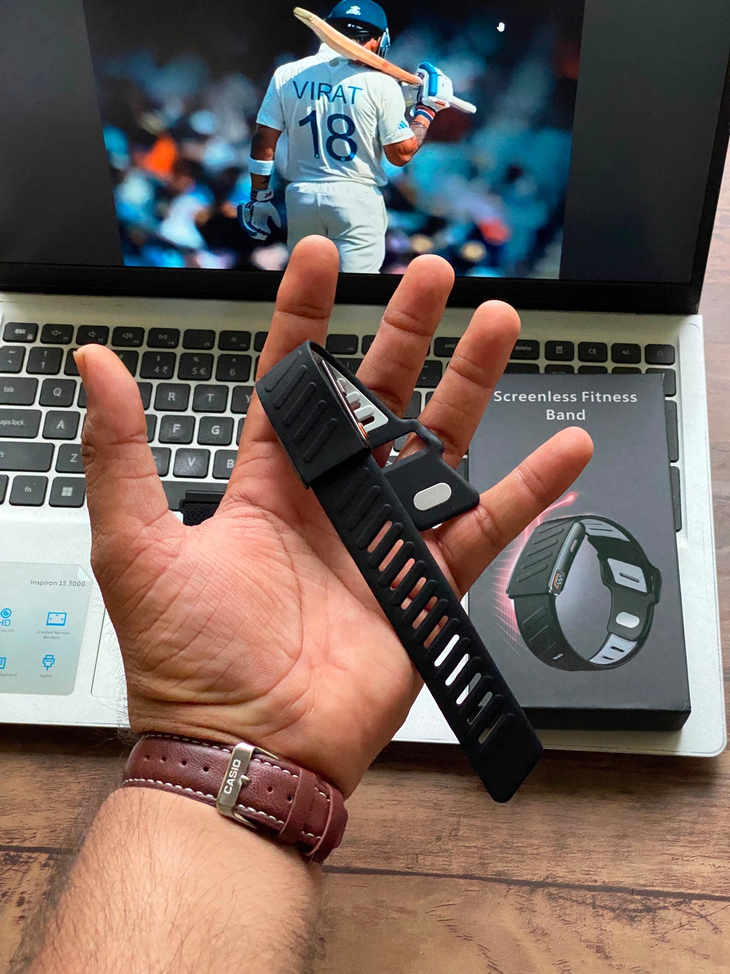 Screenless Smart Fitness Band with Heart Rate Monitor & Dual Straps