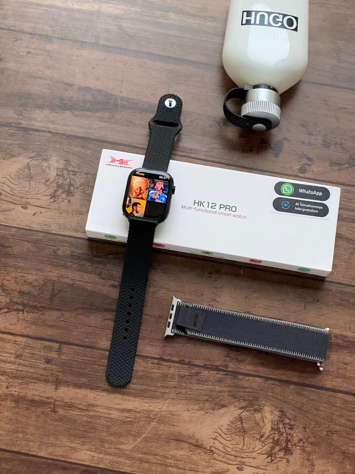 HK12 Pro Smart Watch | WhatsApp Message Reply | 2.02" AMOLED | Bluetooth Calling | Al
Support