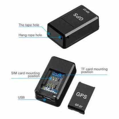 Mini GPS Tracker With Sound Recording, Real Time Tracking, Wireless Portable Device, Easy Installation For Car, Bike, Kids, Elderly & Pets Safety