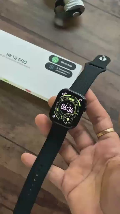 HK12 Pro Smart Watch | WhatsApp Message Reply | 2.02" AMOLED | Bluetooth Calling | Al
Support
