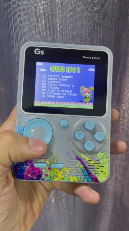 G5 Handheld Video Game Console – 500 In 1 Retro Games For Kids